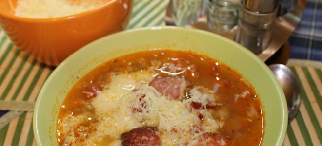 Как приготовить суп с колбасой