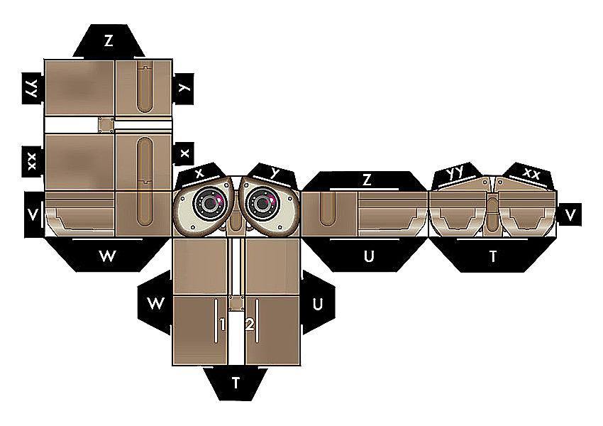 Робот из картона схема