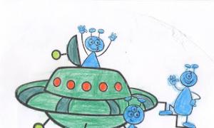 Cesta mimozemšťanů na planetu Zemi - pohádka podle pravidel silničního provozu Fiktivní příběh o mimozemšťanech od dětí